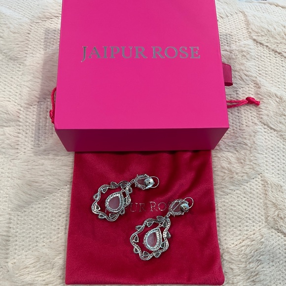 Jaipur Rose Handmade Statement Earrings - Picture 6 of 8